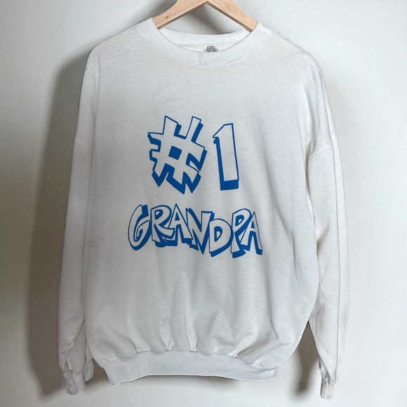 White #1 Grandpa Sweater - Picture 1 of 7